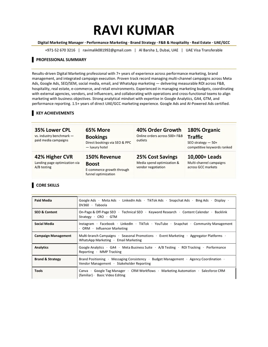CV page 1